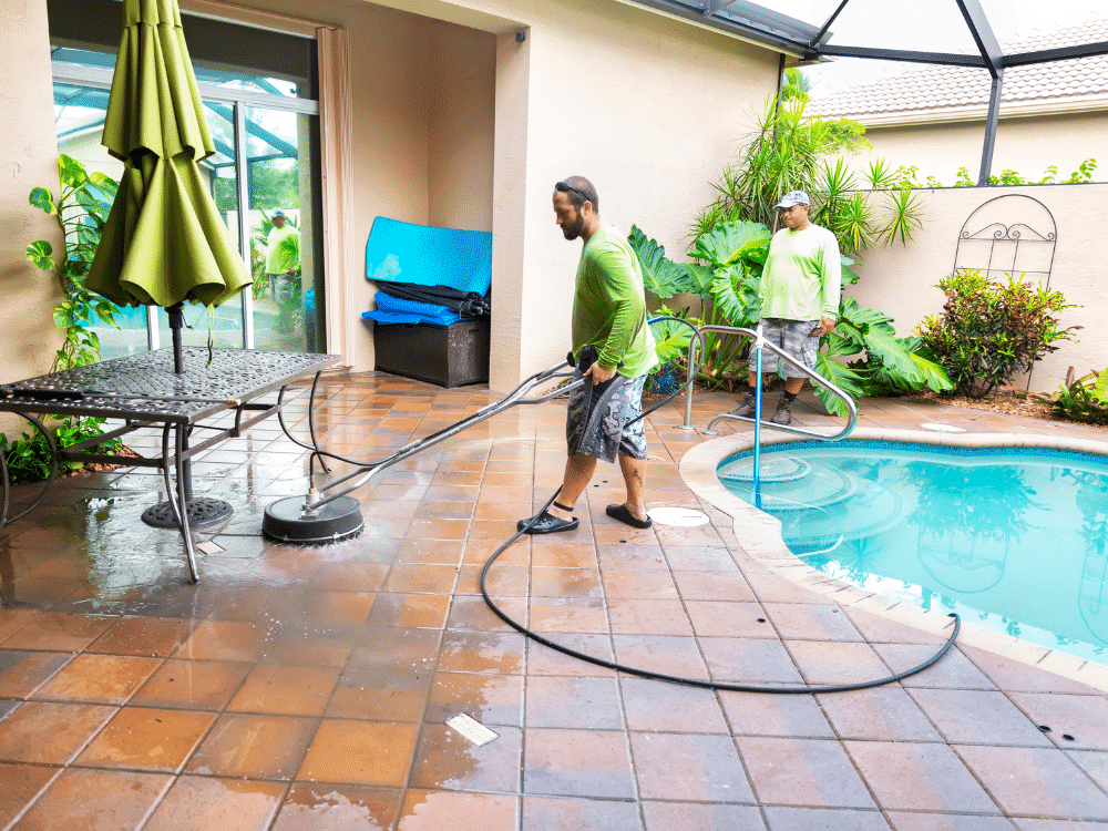 Patio Cleaning  - One of the pressure washing service provided