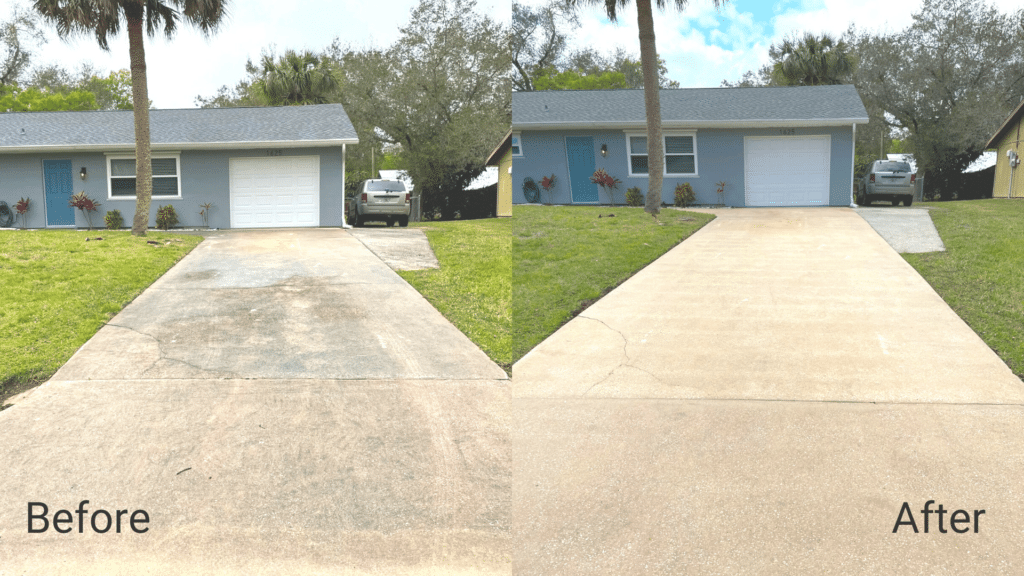 High-quality driveway steam cleaning by Paradise Power Wash in Sebastian, FL.