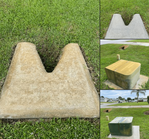 Image of example of sidewalk washing services in Sebastian FL, Vero Beach FL, Grant, Malabar, and Palm Bay FL